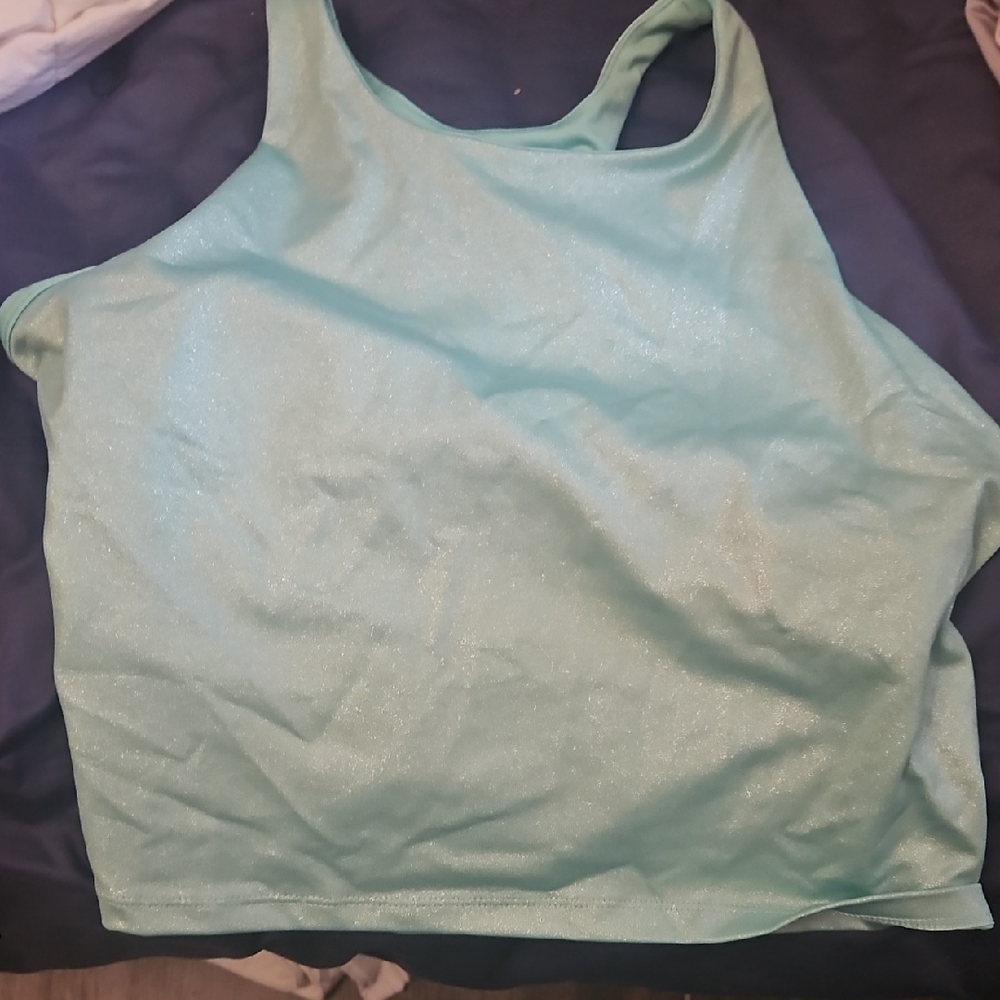 Tek Gear Shimmering Light Blue Tank Top